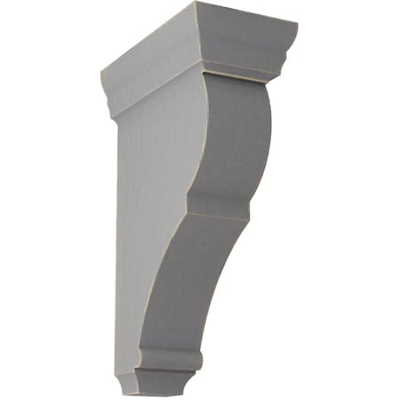 Ekena Millwork 2"W x 4 1/2"D x 8"H Small Rojas Wood Vintage Decor Corbel, Pebble Grey CORWD02X04X08RJPG
